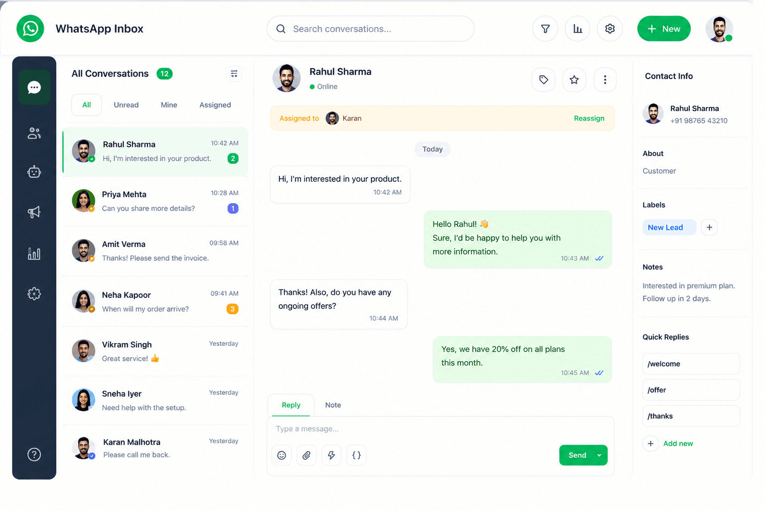 Connexa inbox preview
